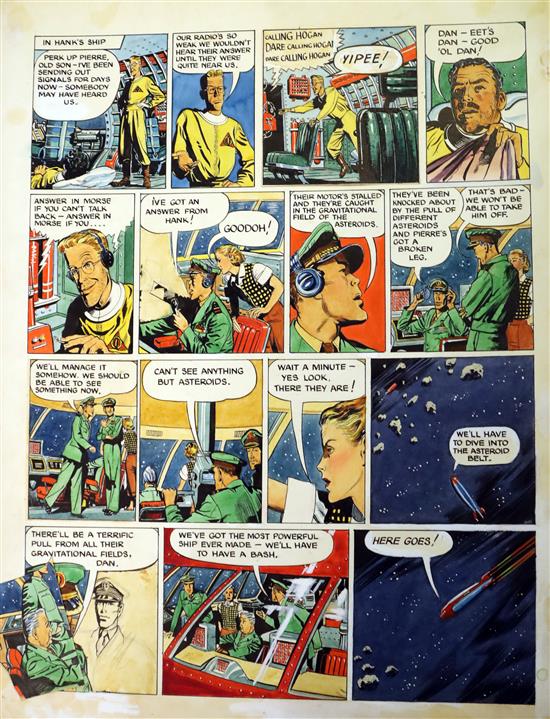 Dan Dare original artwork by Frank Hampson and Howard Johns. Dan Dare - Pilot of the Future,